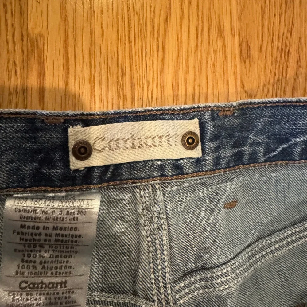 Carhartt B180 LVN Loose Fit Jeans Mens 38x34 Blue Denim‎ Light Wash Workwear